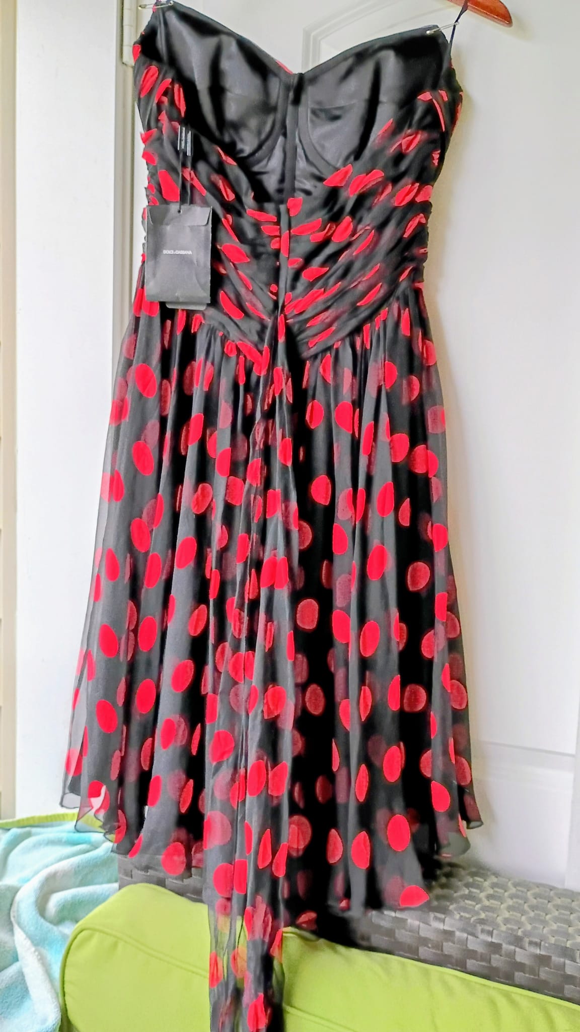 Dolce & Gabbana Red Floral Geranium Pleated Mini Dress – Size 12 (New with Tags)