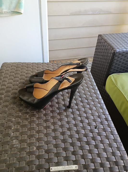 Authentic Christian Louboutin Black Heels – Pre-Owned – Size EU 40 / US 9