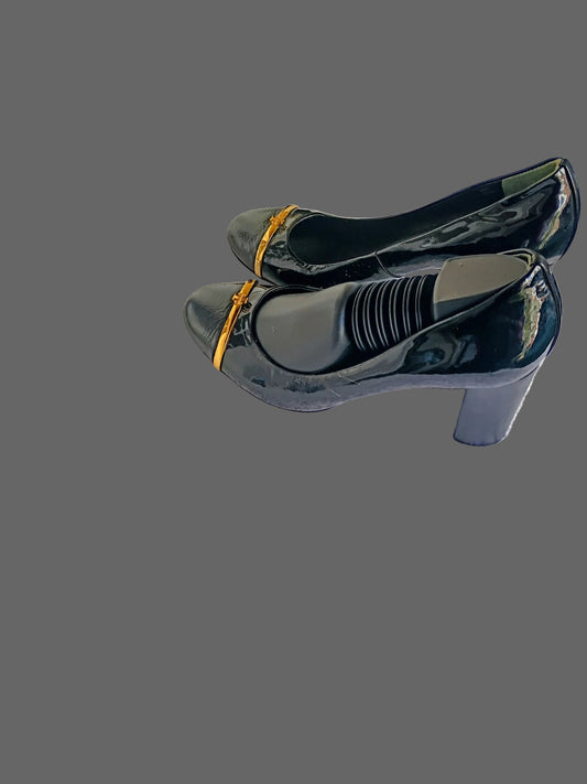 Authentic Tory Burch Pre-Owned Shoes – Gold Embellishment – Size 40 / US 9